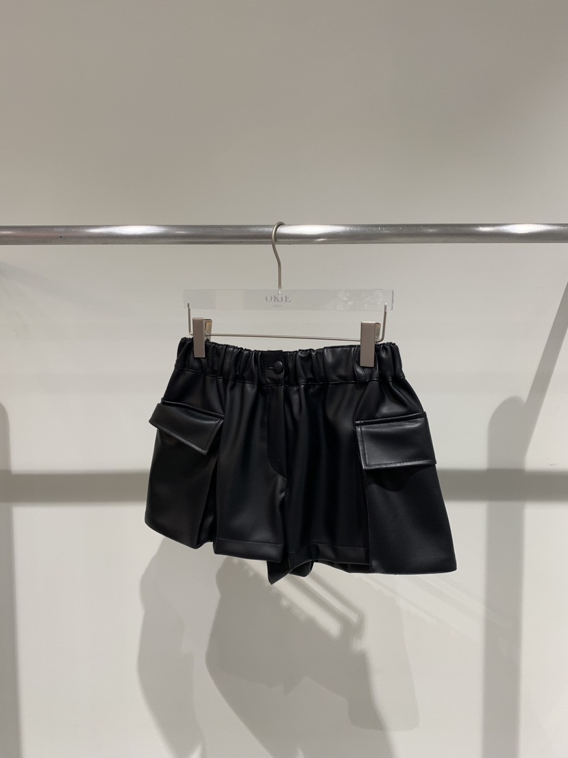 OKIE東大門代購女士新品休閑26春夏職業人氣推薦短褲皮革OKIE短褲