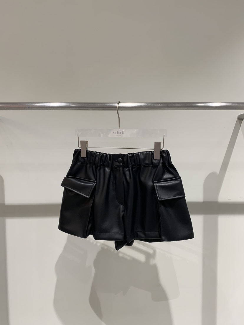 OKIE東大門代購女士新品休閑26春夏職業人氣推薦短褲皮革OKIE短褲