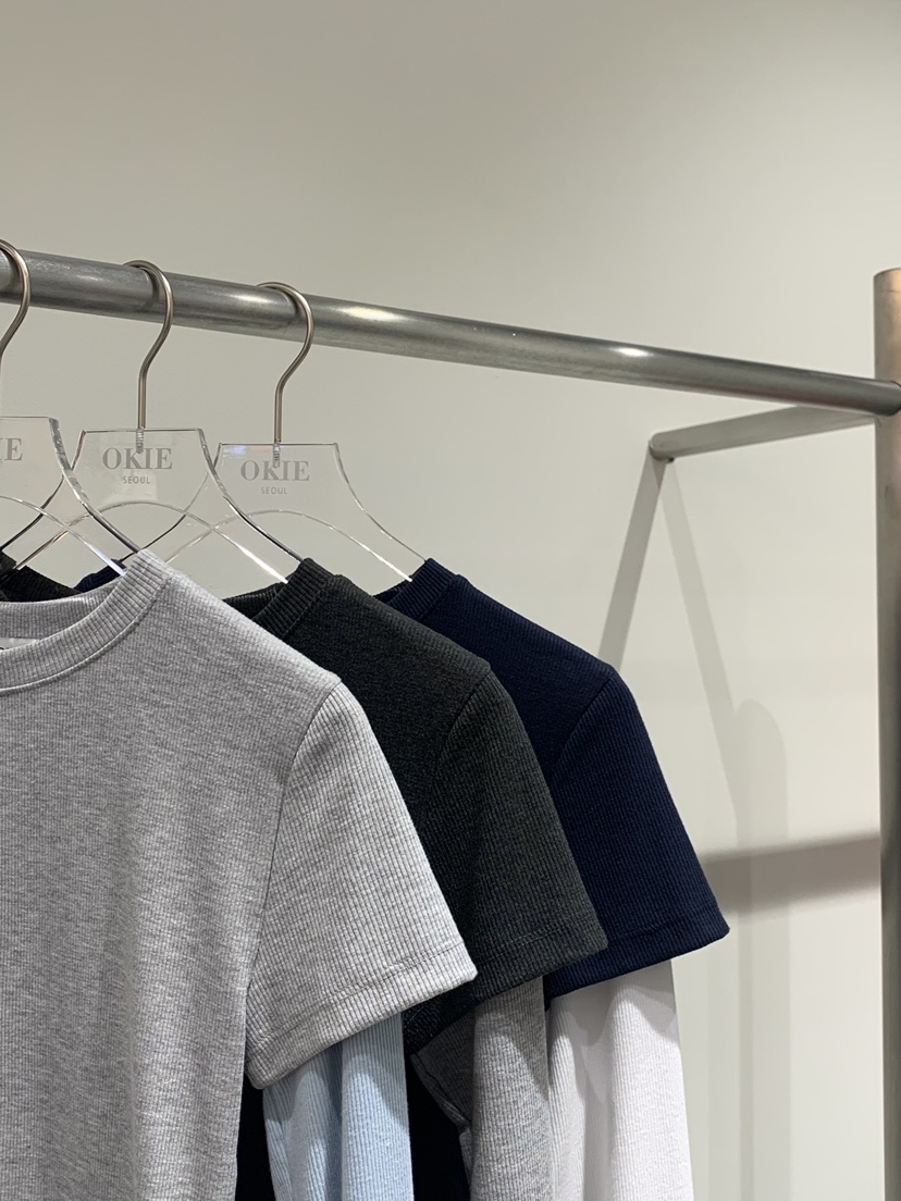 OKIE韓國直郵女士新款26春夏推薦時尚職業熱賣長袖T恤假兩件OKIE長袖T恤