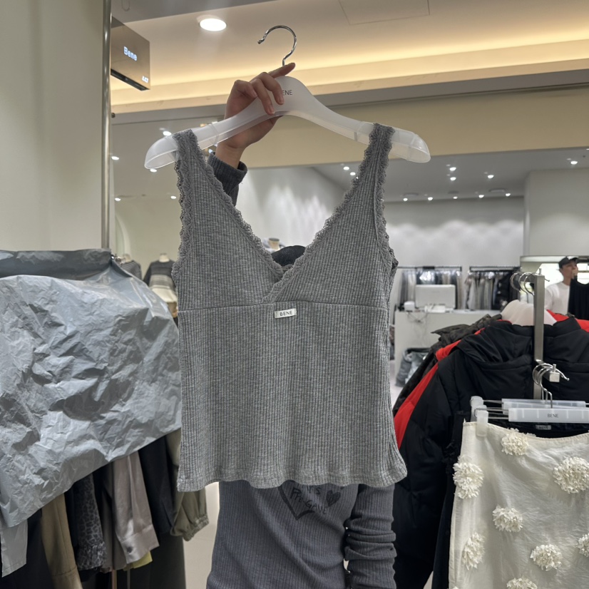 BENE東大門直郵女裝新品真品26春夏推薦人氣休閑吊帶背心BENE吊帶/背心圖色3灰色