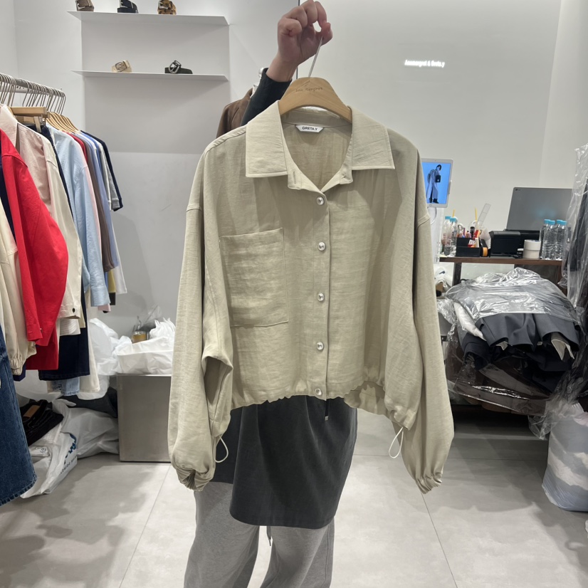 ANN MARGRET韓國代購女裝新款時尚襯衫蕾絲衫紐扣GRETA.Y襯衫/蕾絲衫圖色1