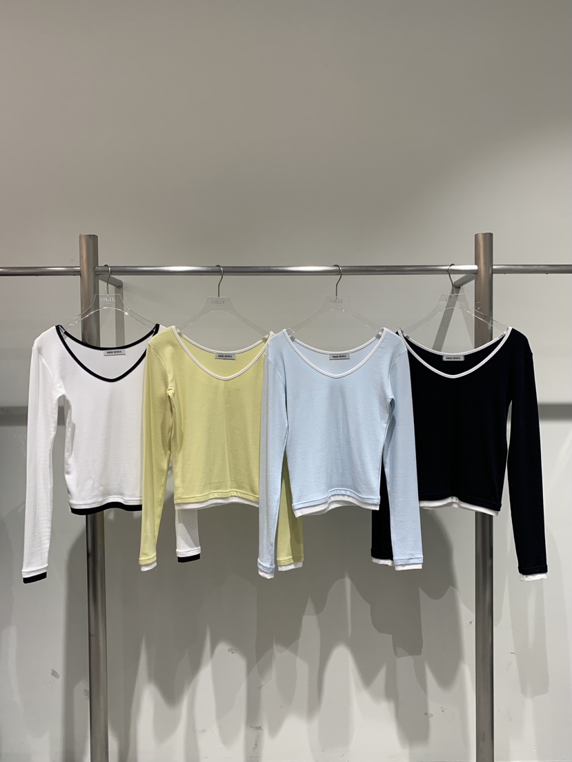 OKIE東大門代購女士新品時尚職業休閑熱賣推薦26春夏長袖T恤OKIE長袖T恤