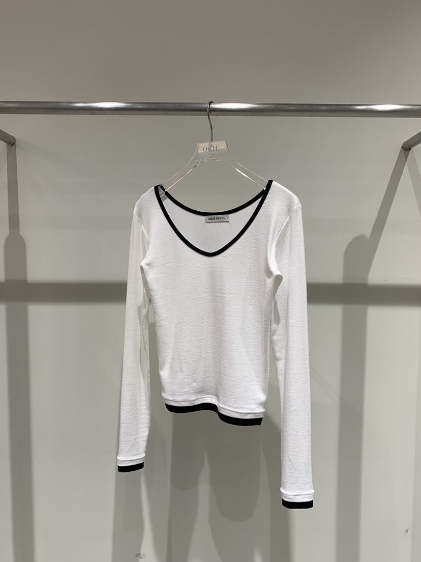 OKIE東大門代購女士新品時尚職業休閑熱賣推薦26春夏長袖T恤OKIE長袖T恤圖色1