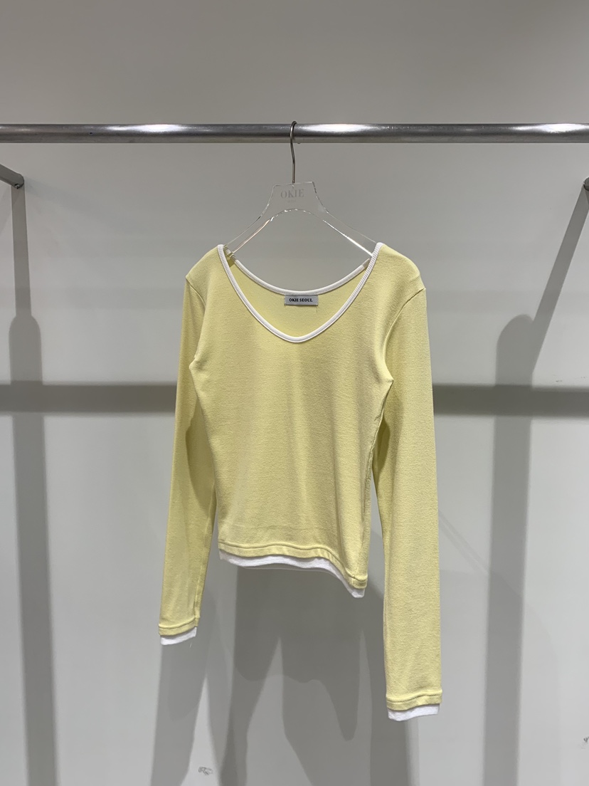 OKIE東大門代購女士新品時尚職業休閑熱賣推薦26春夏長袖T恤OKIE長袖T恤圖色2