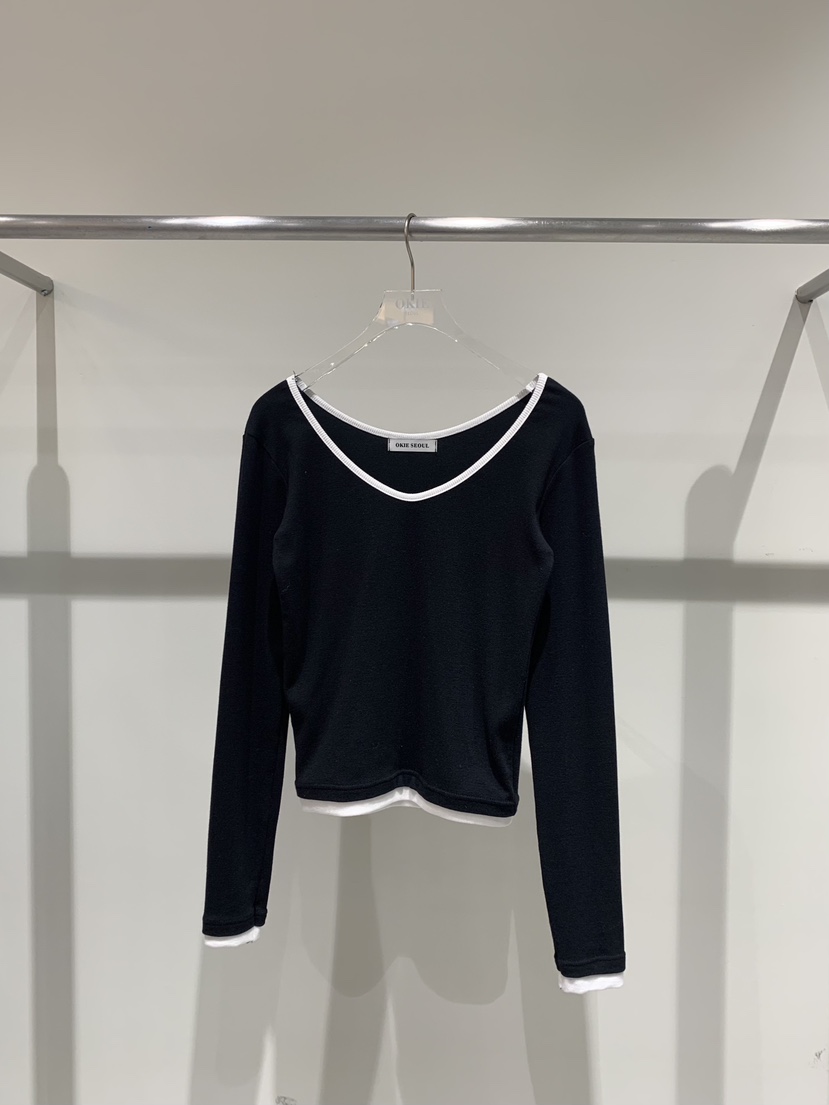 OKIE東大門代購女士新品時尚職業休閑熱賣推薦26春夏長袖T恤OKIE長袖T恤圖色4