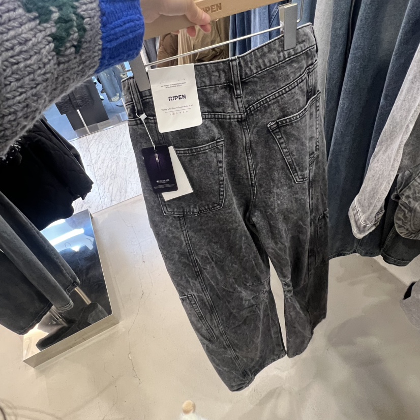 RIPEN韓國直郵女士新款真品推薦熱賣人氣26春夏牛仔褲男女同款RIPEN牛仔褲