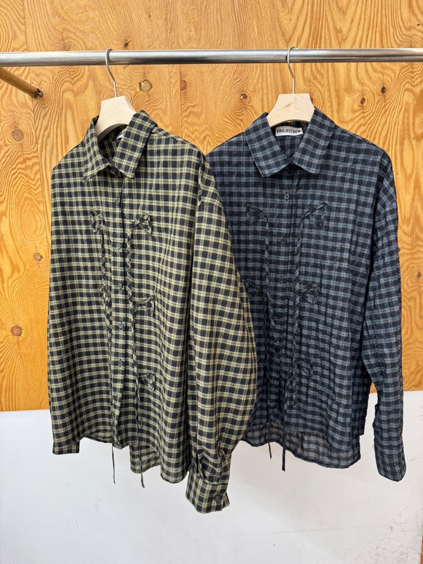 PROJECTVIEW東大門直郵女士新款推薦熱賣休閑襯衫蕾絲衫格子PROJECTVIEW襯衫/蕾絲衫