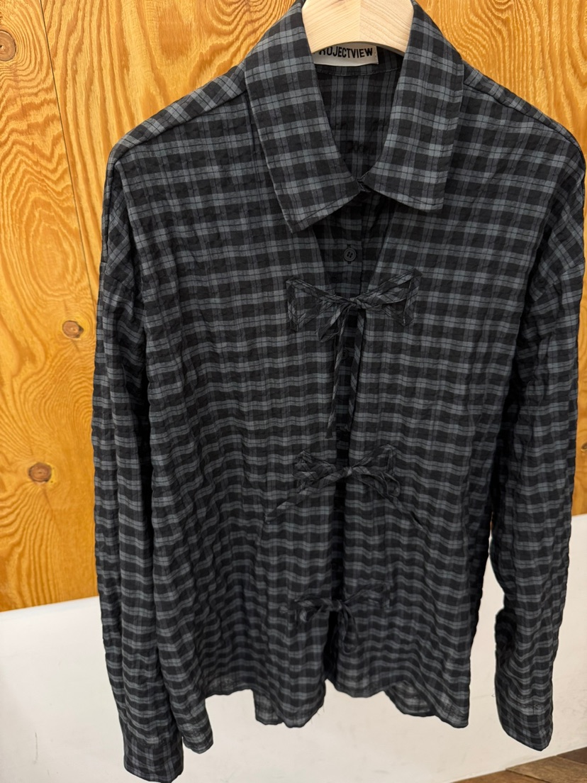 PROJECTVIEW東大門直郵女士新款推薦熱賣休閑襯衫蕾絲衫格子PROJECTVIEW襯衫/蕾絲衫