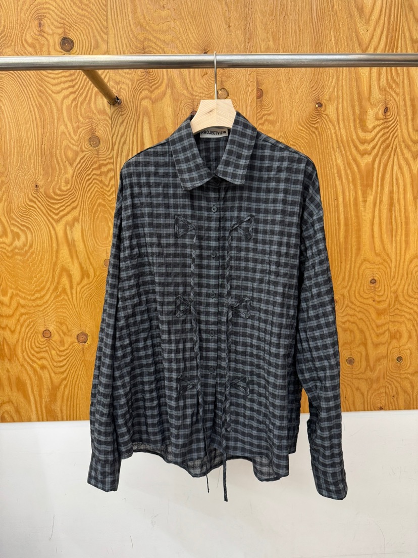 PROJECTVIEW東大門直郵女士新款推薦熱賣休閑襯衫蕾絲衫格子PROJECTVIEW襯衫/蕾絲衫圖色2