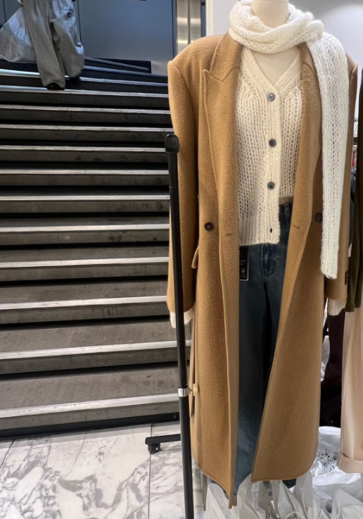 LIMLIMLIM東大門代購女士新款26春夏中長款大衣不含圍巾含腰帶LIM LIM LIM中長款大衣圖色1