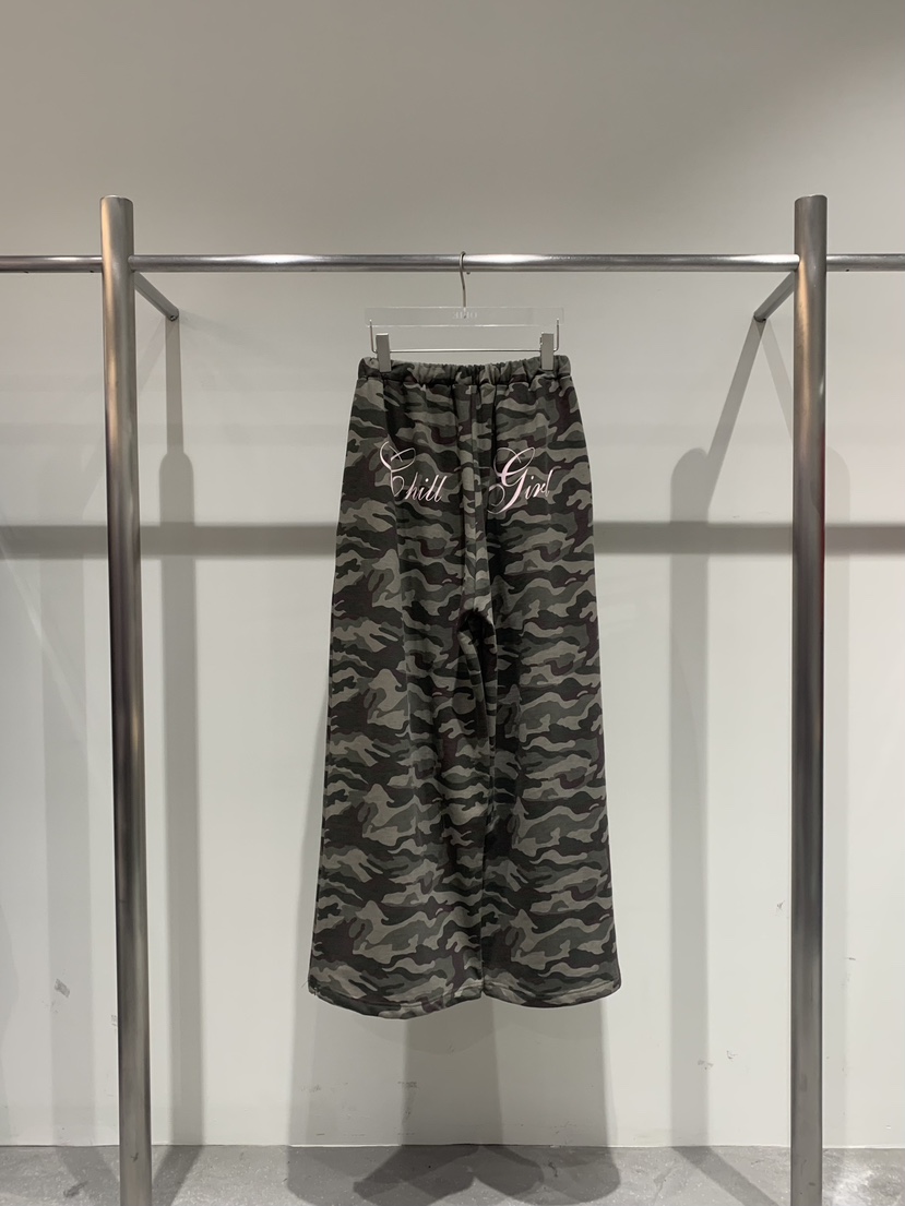 OKIE東大門直郵女裝新款休閑熱賣職業26春夏人氣休閑褲迷彩OKIE休閑褲