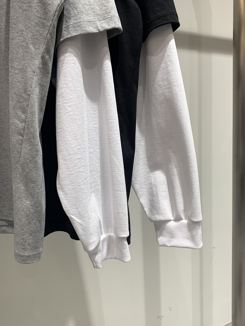 OKIE韓國直郵女裝新品推薦職業人氣休閑26春夏長袖T恤假兩件OKIE長袖T恤