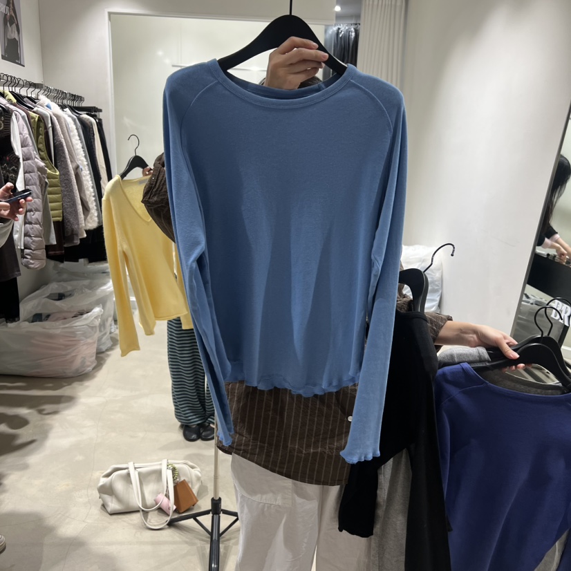 BROT韓國直郵女士新品熱賣時尚人氣真品職業推薦休閑長袖T恤BROT長袖T恤圖色2