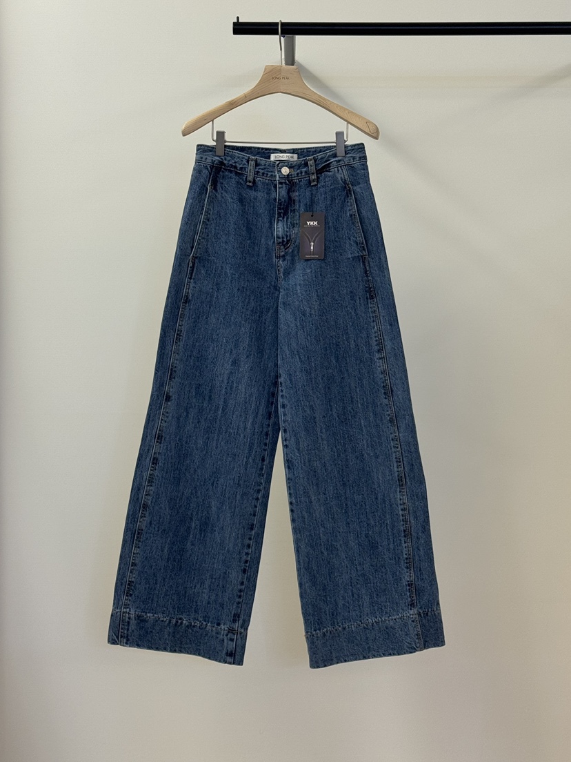 LONG PEAK韓國代購女裝新款時尚休閑26春夏推薦熱賣牛仔褲LONG PEAK牛仔褲圖色1