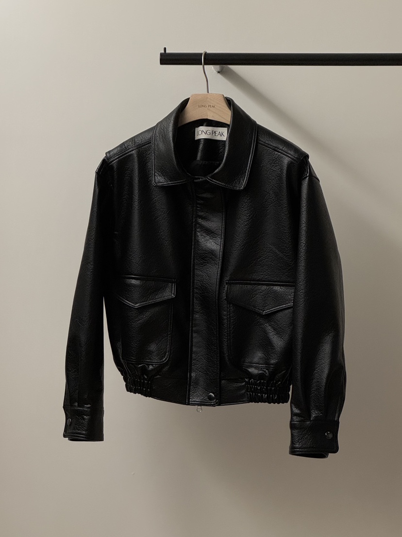 LONG PEAK東大門代購女士新款人氣熱賣推薦真品夾克皮革LONG PEAK夾克圖色2