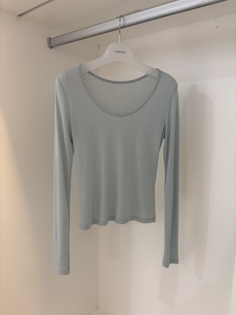 NORMAL韓國代購女士新款真品時尚推薦職業26春夏長袖T恤圓領NORMAL長袖T恤圖色1