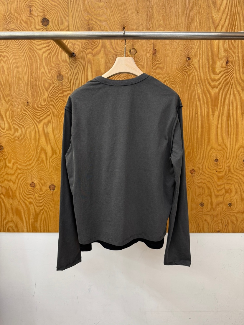 PROJECTVIEW韓國直郵女裝新品推薦長袖T恤假兩件雙排扣開衫PROJECTVIEW長袖T恤