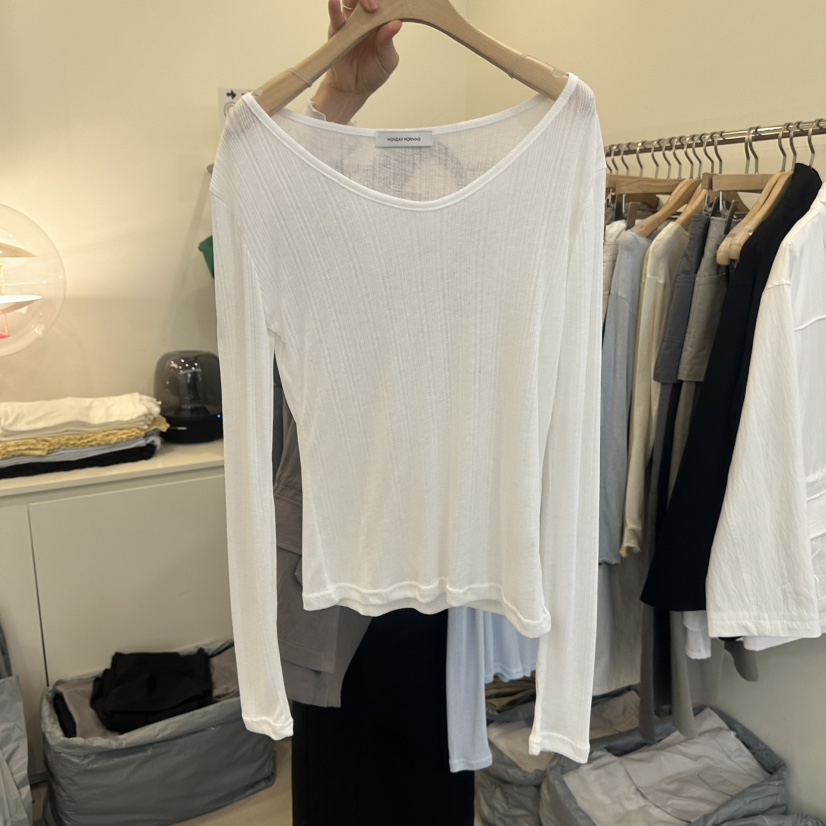 MONDAYMORING東大門直郵女裝新款26春夏時尚休閑熱賣長袖T恤MONDAYMORING長袖T恤圖色1