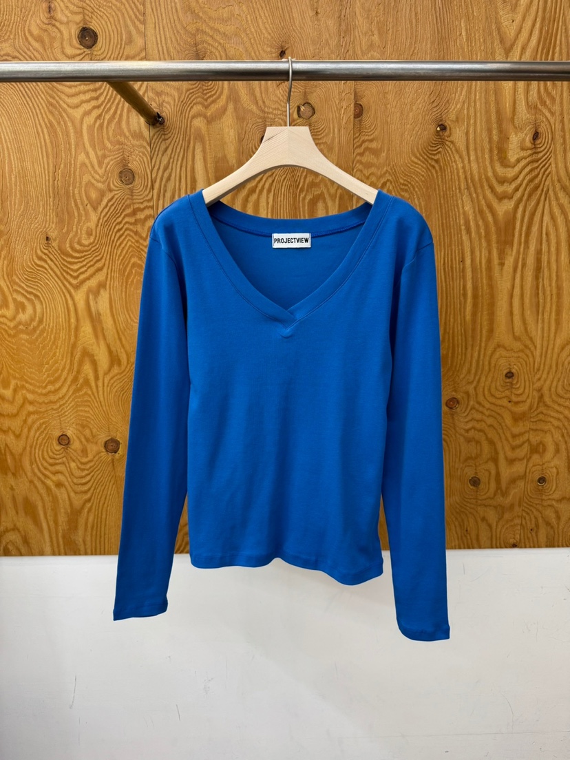 PROJECTVIEW東大門實拍女裝新款推薦熱賣真品職業長袖T恤V領PROJECTVIEW長袖T恤圖色2