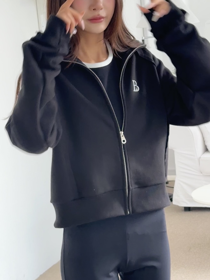 BUTTER-P韓國直郵女裝新款推薦熱賣時尚26春季休閑夾克拉鏈BUTTER-P夾克