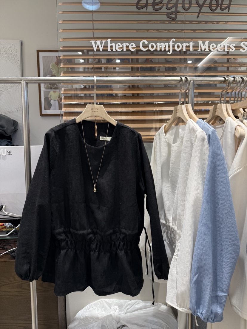 DE GO YOU韓國代購女裝新品職業休閑時尚熱賣襯衫蕾絲衫DE GO YOU襯衫/蕾絲衫