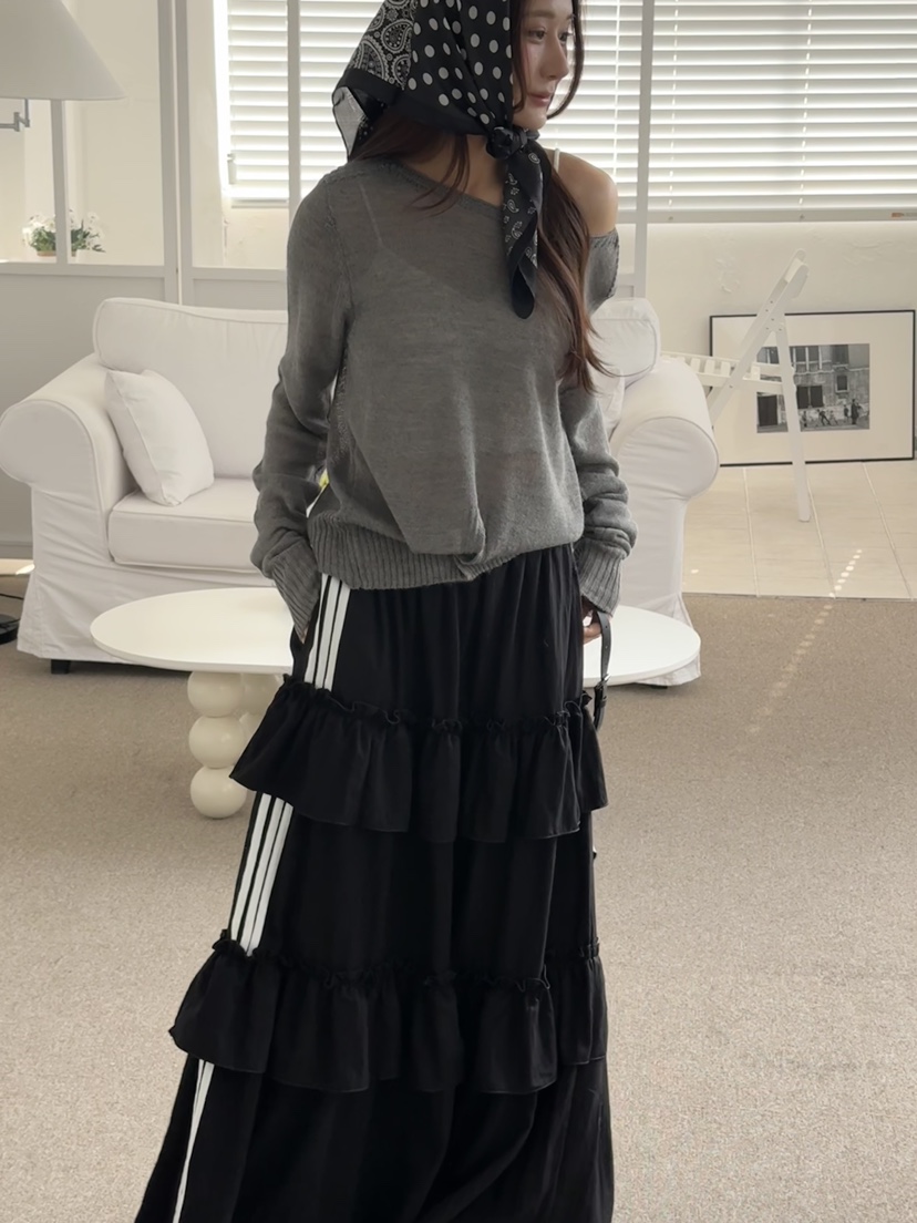 BUTTER-P東大門代購女士新品熱賣推薦時尚職業休閑26春季長裙BUTTER-P長裙