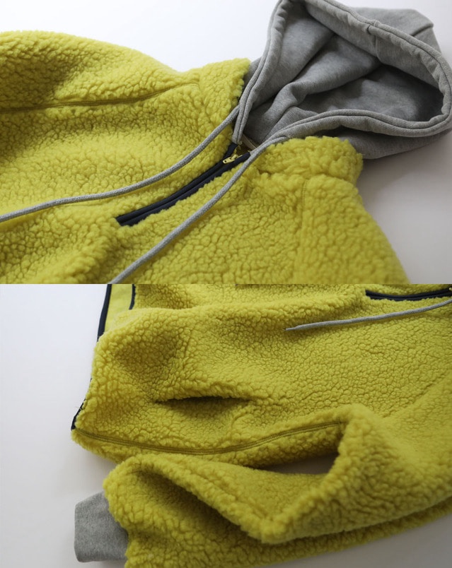 PLANTS ON GRAY韓國代購女裝新款26春季時尚夾克抓絨連帽PLANTS ON GRAY夾克