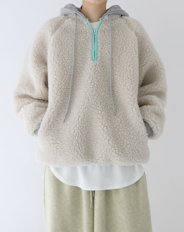 PLANTS ON GRAY韓國代購女裝新款26春季時尚夾克抓絨連帽PLANTS ON GRAY夾克