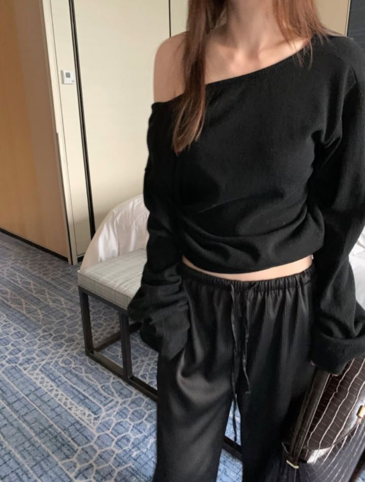 STAY HERE韓國代購女士新品26春季休閑時尚職業針織衫V領STAY HERE針織衫圖色1