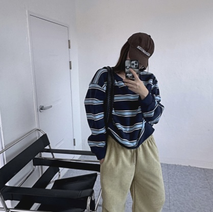 PLANTS ON GRAY東大門代購女士新品熱賣推薦時尚衛衣V領PLANTS ON GRAY衛衣