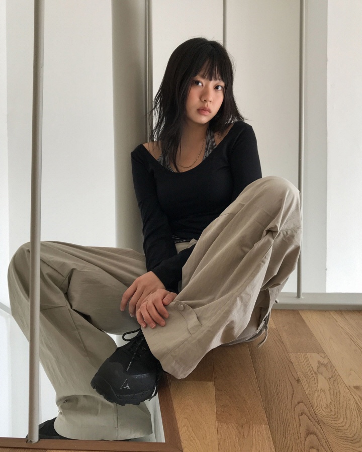 SHOTGUN東大門代購女裝新款時尚休閑推薦真品長袖T恤假兩件SHOTGUN長袖T恤