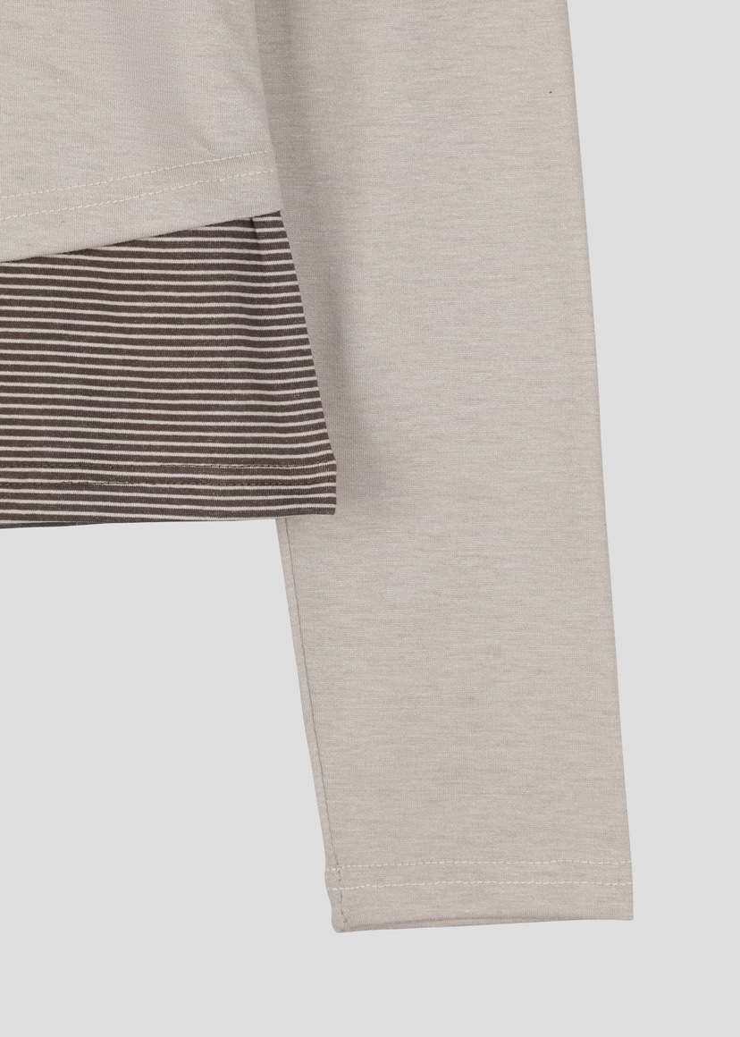 SHOTGUN東大門代購女裝新款時尚休閑推薦真品長袖T恤假兩件SHOTGUN長袖T恤