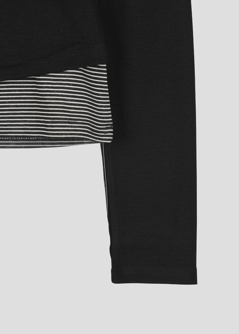 SHOTGUN東大門代購女裝新款時尚休閑推薦真品長袖T恤假兩件SHOTGUN長袖T恤