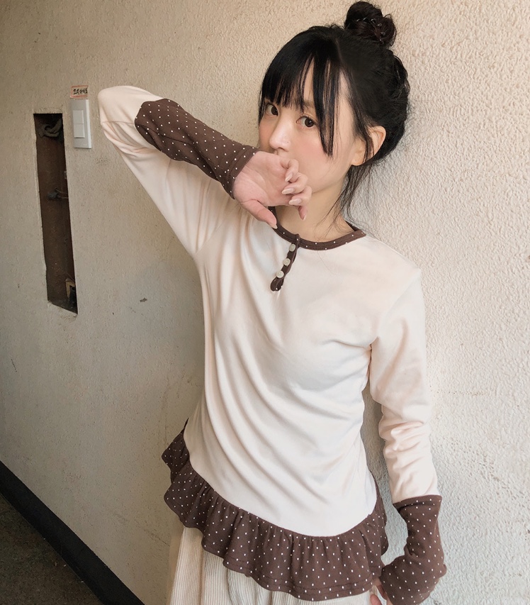 SHOTGUN東大門代購女士新款職業時尚人氣26春夏推薦長袖T恤SHOTGUN長袖T恤