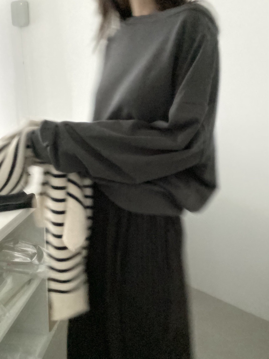 PLANTS ON GRAY韓國代購女裝新款真品休閑時尚推薦長袖T恤PLANTS ON GRAY長袖T恤