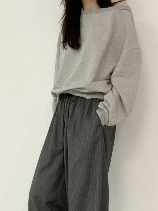 PLANTS ON GRAY韓國代購女裝新款真品休閑時尚推薦長袖T恤PLANTS ON GRAY長袖T恤