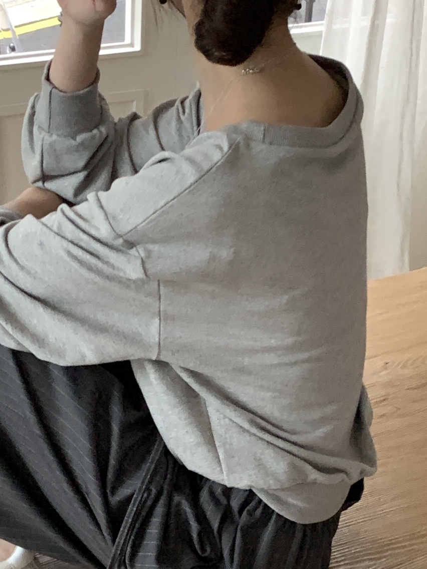 PLANTS ON GRAY韓國代購女裝新款真品休閑時尚推薦長袖T恤PLANTS ON GRAY長袖T恤