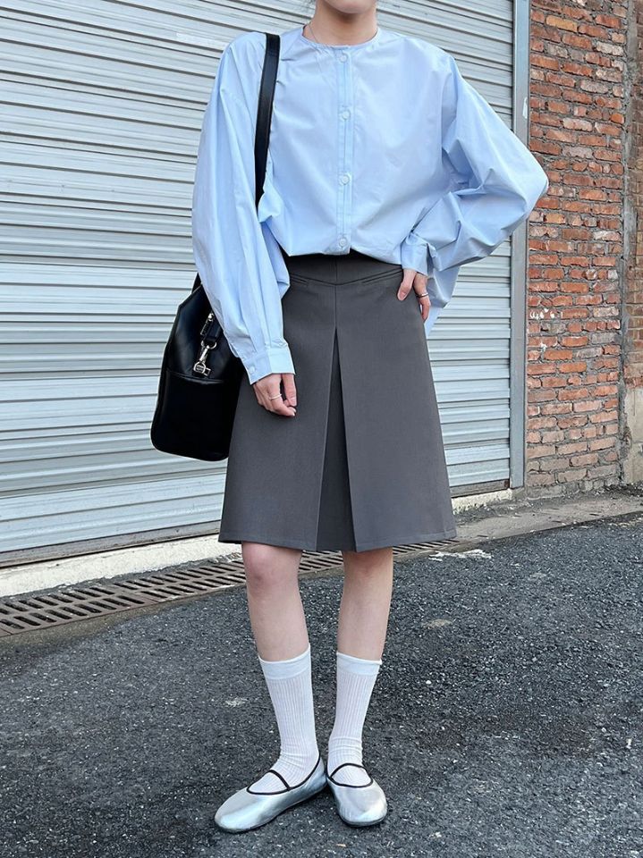 STAY HERE東大門實拍女裝新品熱賣人氣職業半身裙中短裙STAY HERE半身裙/中短裙