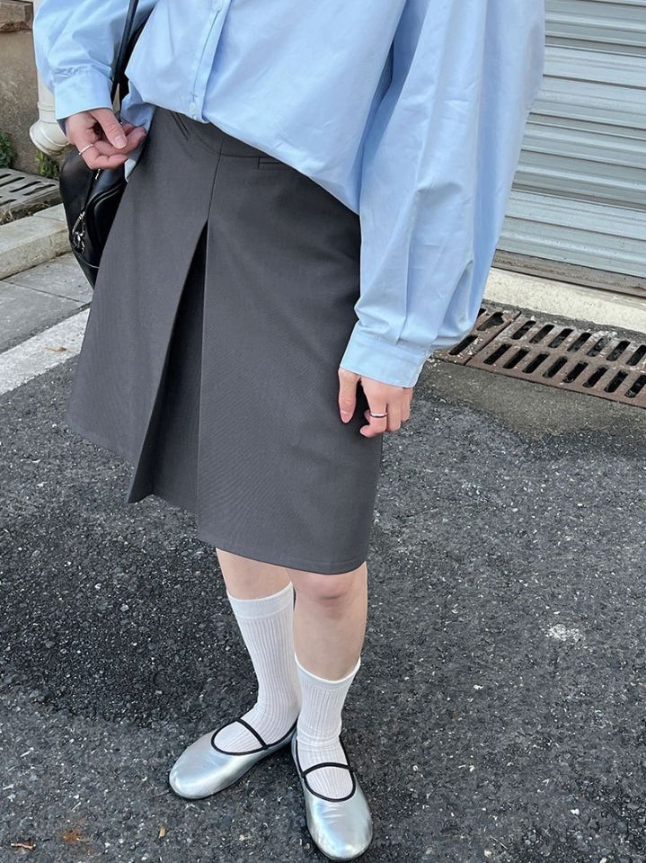 STAY HERE東大門實拍女裝新品熱賣人氣職業半身裙中短裙STAY HERE半身裙/中短裙