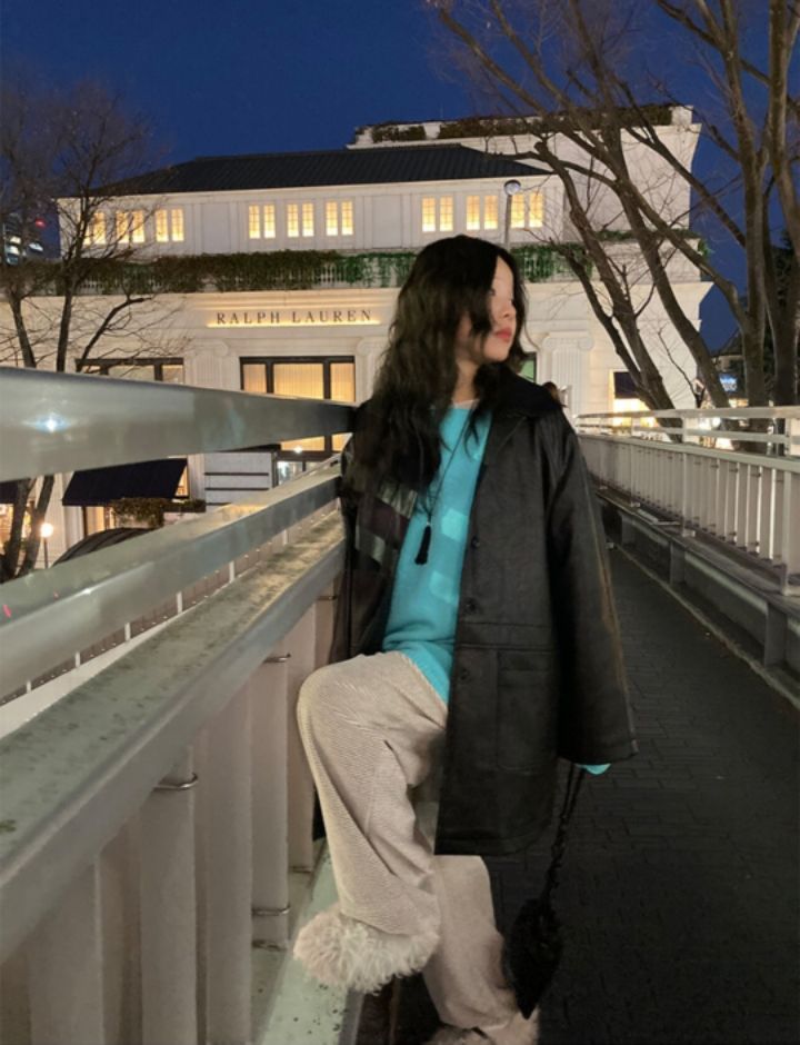 LIVE FOREVER東大門直郵女士新品推薦26春季中長款大衣皮革LIVE FOR_EVER中長款大衣