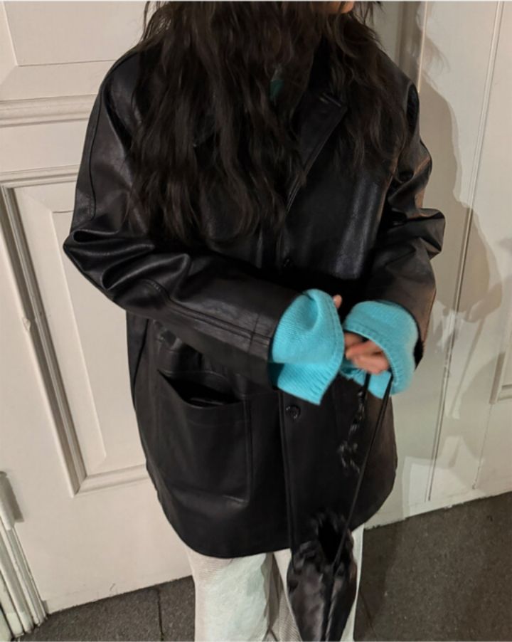 LIVE FOREVER東大門直郵女士新品推薦26春季中長款大衣皮革LIVE FOR_EVER中長款大衣