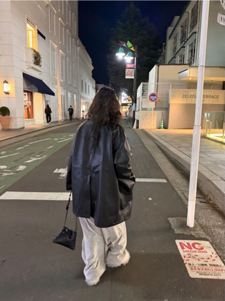 LIVE FOREVER東大門直郵女士新品推薦26春季中長款大衣皮革LIVE FOR_EVER中長款大衣