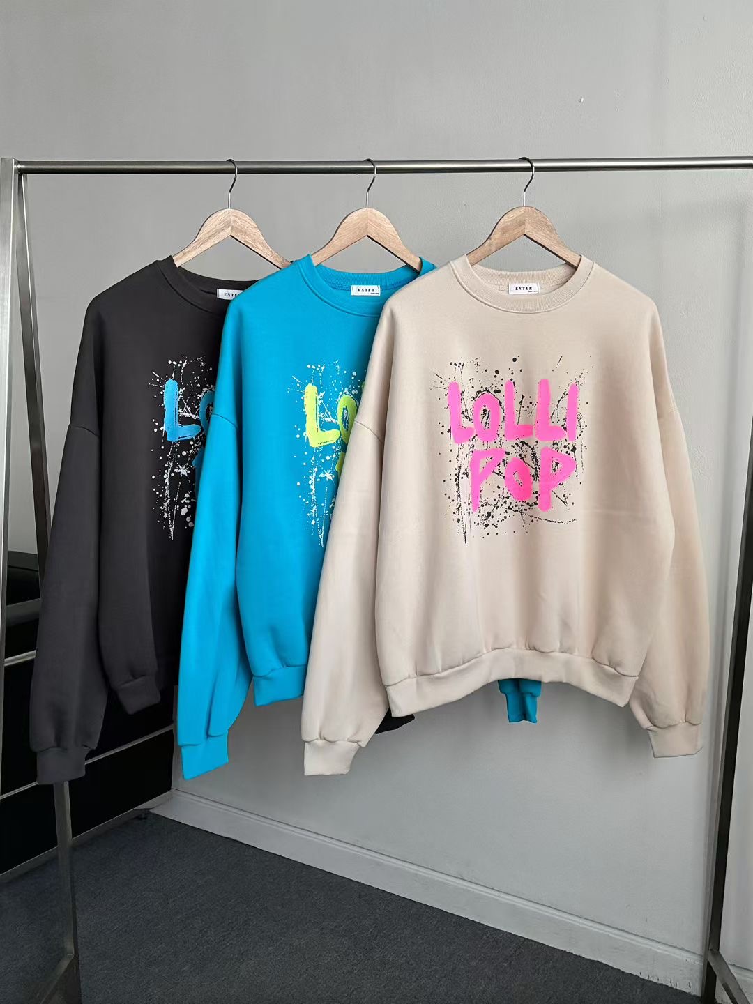 ENTER東大門直郵女裝新品推薦26春季職業熱賣人氣衛衣羊毛ENTER衛衣圖色2左二色