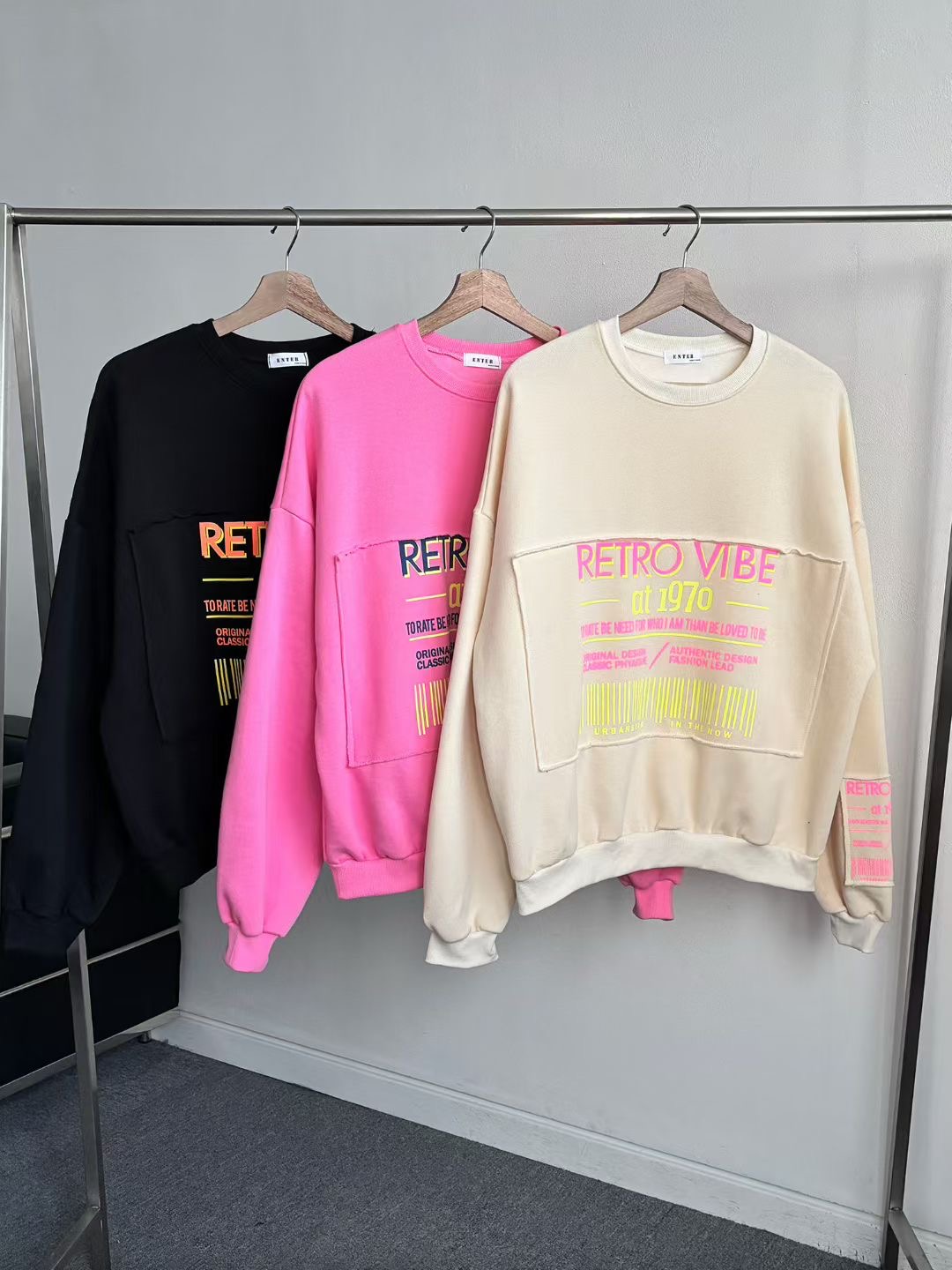 ENTER東大門直郵女裝新款推薦職業人氣熱賣休閑時尚衛衣復古ENTER衛衣圖色1左一色