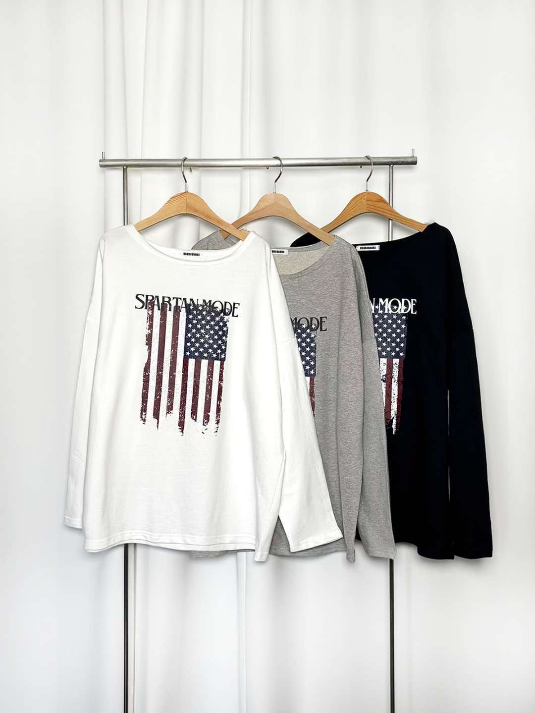 BBIBBICO東大門直郵女裝新款時尚職業人氣26春夏熱賣長袖T恤BBIBBICO長袖T恤圖色3左三色