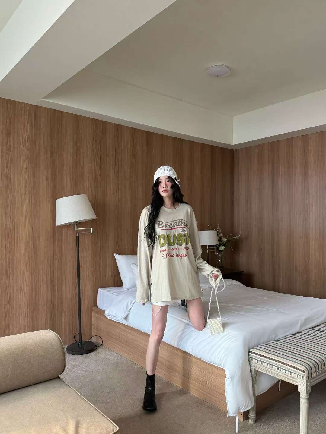 BBIBBICO東大門直郵女士新款職業熱賣休閑真品人氣長袖T恤BBIBBICO長袖T恤