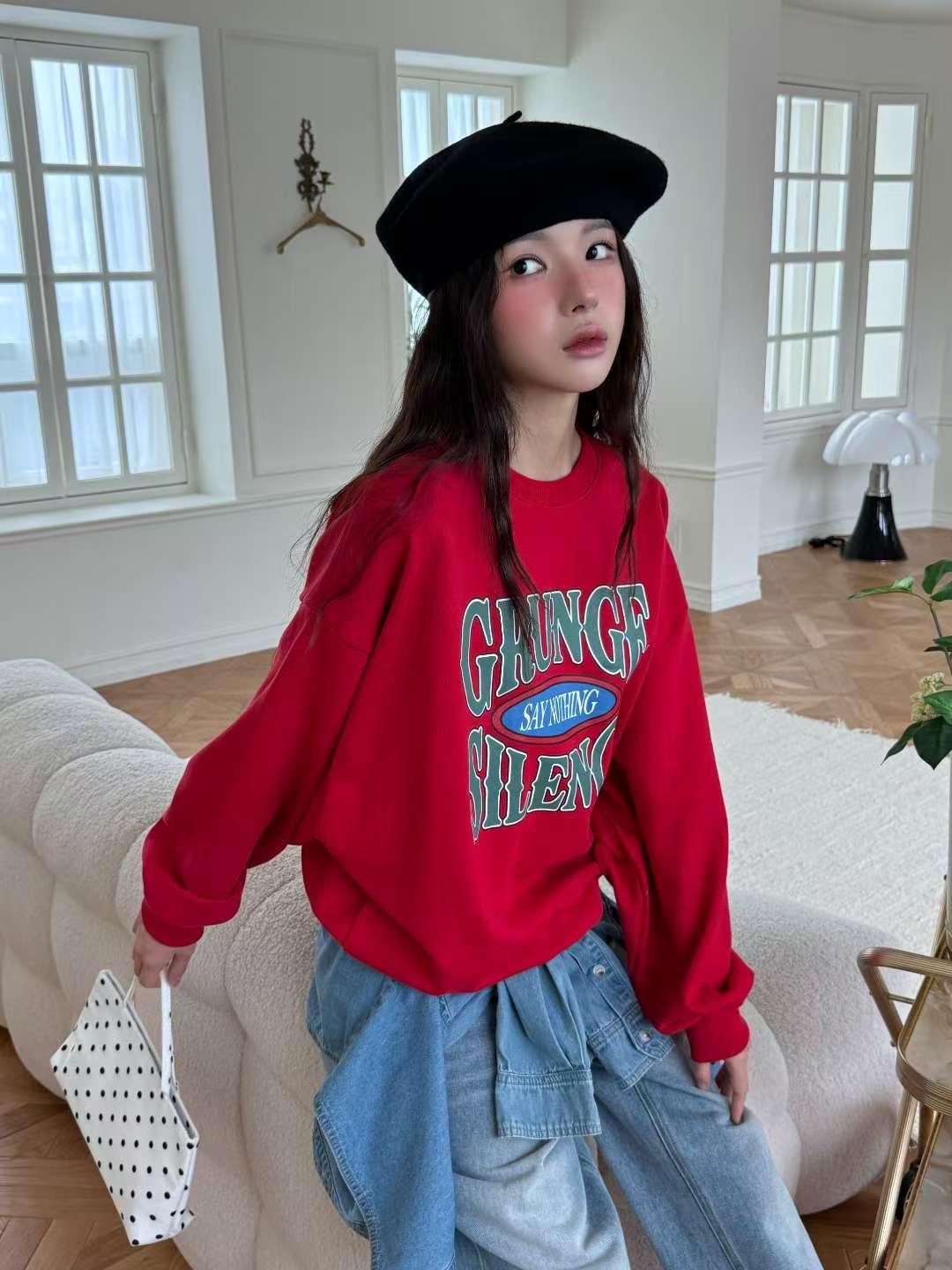 BBIBBICO韓國代購女裝新品人氣職業休閑熱賣時尚推薦衛衣BBIBBICO衛衣