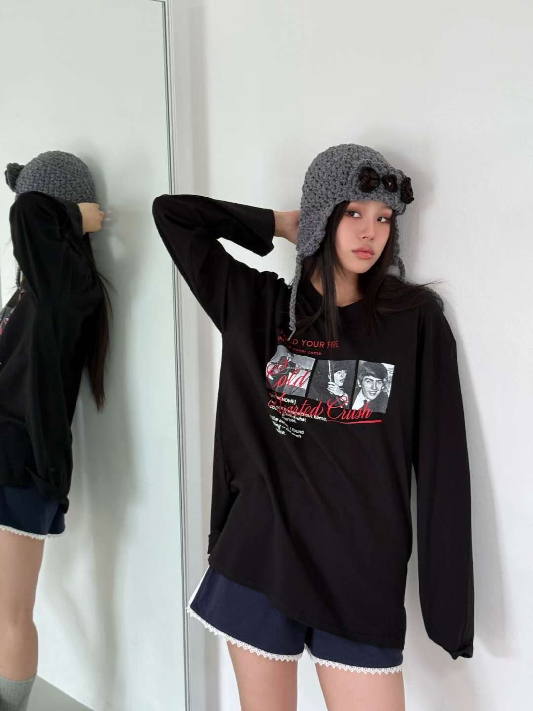 BBIBBICO東大門代購女士新品人氣26春夏休閑熱賣推薦長袖T恤BBIBBICO長袖T恤圖色3