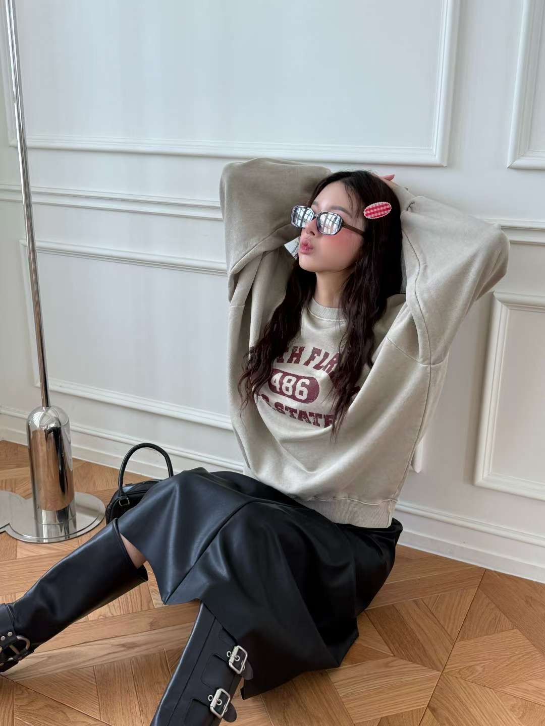 BBIBBICO東大門代購女裝新品真品時尚休閑職業熱賣26春夏衛衣BBIBBICO衛衣