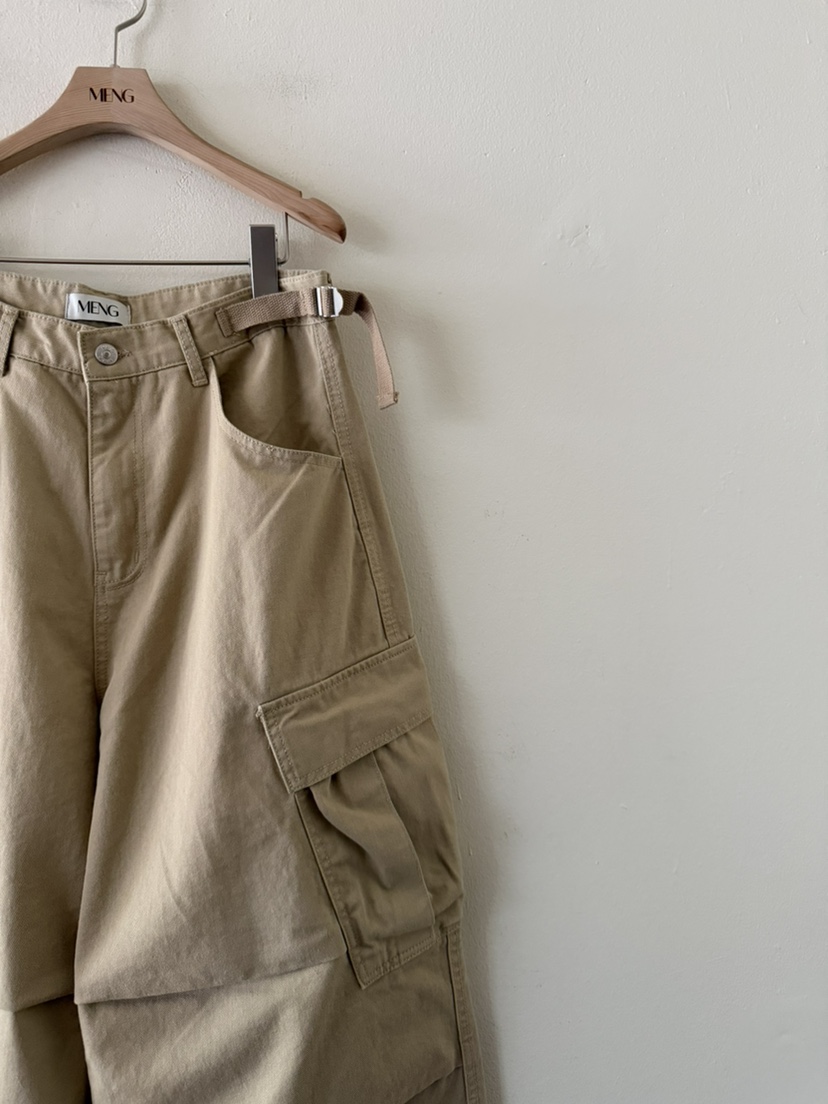 MENG東大門實拍女士新品真品時尚人氣休閑休閑褲工裝褲腰帶MENG休閑褲